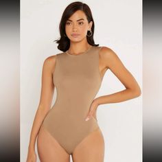 Reposhing This Item I Purchased From @Rishmaaya. Loved It, But Ready To Rotate For Something New. Questions? Leave A Comment Below! Tailor Design, Beige Bodysuit, Shein Basics, Comfy Jumpsuits, Bodysuit Tops, Black And White Baby, Tank Bodysuit, Design Clothes, Womens Bodysuit