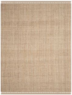 a beige rug with fringes on it