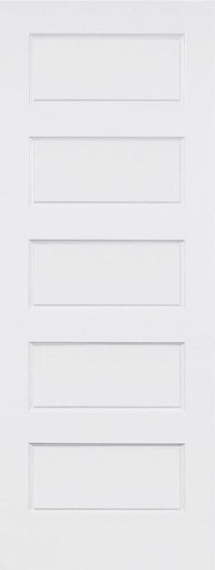 a white door with four paneled panels