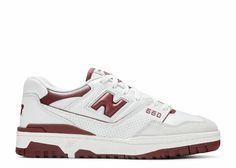 550 'Burgundy' - New Balance - BB550LI1 - sea salt/burgundy | Flight Club Maroon New Balance, New Balance 550 Sea Salt, 550 Sea Salt, Burgundy Sneakers, Flight Club, Fashion Wishlist, Rubber Shoes, Swag Shoes, New Balance Shoes