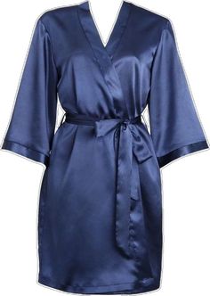 Elegant Blue Gown For Wedding Night, Pretty Robes, Satin Bridal Robe, Bridesmaid Dressing Gowns, Bridal Robe, Bridal Robes, Gown Wedding, Dressing Gown, Blue Satin