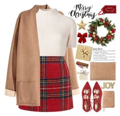 Preppy Christmas Outfits Women, Christmas Outfit Work, H&m Christmas Outfit, Ootd Christmas, Xmas Clothes, Christmas Looks Outfits Classy, Christmas Sweater Outfit Cute, Outfit Navidad, Christmas Plaid Skirt