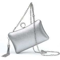 Premium Material: Crafted From Durable Hardware And Pearl Shimmer Vegan Leather, While Complemented By Detachable Tassel Decorations, This Silver Purse For Women Exudes An Air Of Elegance. Its Sleek And Minimalist Design Perfectly Complements Your Attire, Leaving A Lasting Impression Of Style When You Attend Events Practical Capacity: Measuring Approximately 7.9*4.7*2.4 Inches, The Expanded Design Of This Evening Clutch Can Comfortably Hold Smartphones Of Any Size, Offering Convenient Storage Fo Mini Cosmetics, Silver Clutch Purse, Prom Clutch, Formal Clutch, Silver Purse, Over The Shoulder Bag, Silver Clutch, Handbag Stores, Wedding Clutch