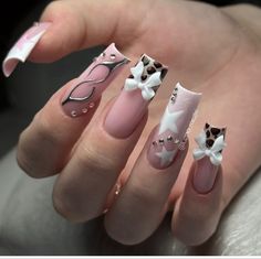 Edgy Nails, Grunge Nails, Girly Acrylic Nails, Pretty Gel Nails, Soft Nails, Fire Nails, Dream Nails, Funky Nails