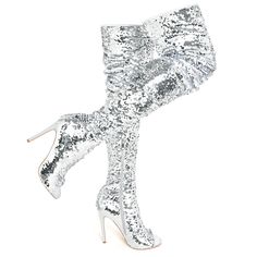 PRICES MAY VARY. Material：Glitter sparkly thigh high boots are made of sequins, non-slip rubber soles, comfortable latex insole and lining. Side zipper is easy to put on and take off Peep Toe Boots: Heel height: 4.72＂. Just the right peep toe design and sexy stiletto heel, sequined shoes boots are sexy and charming fashion items Beautiful High Heel Boots: The women's over-the-knee boots are available in black, blue, gold, and silver. Sizes 6-11. Warm Prompt: There is a pratectlve film on the sol High Heels Sparkle, Sequined Shoes, Stiletto Knee High Boots, Knee High Stiletto Boots, Open Toe Boots, Peep Toe Boots, Gold Boots, Sequin Boots, Silver Boots