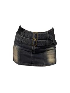 Buy Grunge Belted Denim Skirt for only $42.89 at Shoptery! Free Shipping! Fitted Grunge Mini Skirt With Pockets, Fitted Black Denim Skirt With Belt Loops, Fitted Denim Grunge Skirt, Fitted Denim Skirt In Grunge Style, Fitted Dark Wash Skirt With Belt Loops, Fitted Denim Black Skort, Black Fitted Denim Skort, Fitted Black Denim Skort, Fitted Cotton Skirt With Belt