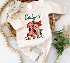 Personalized Baby Romper: Celebrate Your Baby's First Christmas in Style Your baby's My First Christmas Outfit should be memorable, and our Baby Romper is here to make it unforgettable. Personalized and designed for comfort, it's the mu... Baby Winter Romper, My First Christmas Outfit, Newborn Swaddle Set, Blankets For Baby, Floral Swaddle, First Christmas Outfit, Baby Hospital Outfit, Name Blankets, Winter Romper