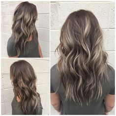 Brassy Blonde Highlights On Brown Hair, Light Brown Hair Ashy Balayage, Dark Blond Fall Hair, Ash Brown Hair With Highlights And Lowlights, Fall Hair Looks For Brunettes, Ash Based Hair Color, Blonde Hair Dark Brown Lowlights, Depth And Dimension Hair, Cool Blonde Brown Balayage