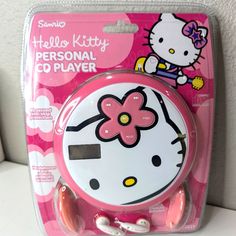 the hello kitty headphones are pink and white