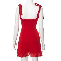 Please refer to our sizing chart for a guideline when choosing a size. 5 business days order processing time. 90% polyester 10% spandex Flirty Mini Dress With Tie Back And Ruffled Straps, Solid Backless Dress With Ruffles, Solid Color Backless Dress With Ruffles, Flirty Mini Dress With Adjustable Ruffled Straps, Spaghetti Strap Backless Dress With Ruffles For Brunch, Spaghetti Strap Ruffled Backless Dress For Brunch, Backless Ruffle Dress With Spaghetti Straps For Brunch, Fitted Suspender Dress With Ruffles For Brunch, Party Mini Dress With Tie Back And Ruffled Straps