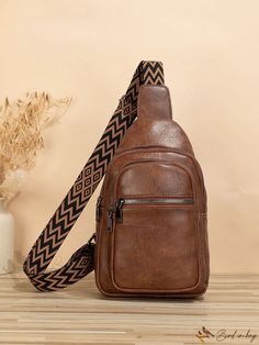 Bird in Bag - Multifunctional Brown Casual Fashion Waist Belt Casual Brown Chest Bag For School, Brown Casual Chest Bag For Daily Use, Casual Brown Chest Bag For Daily Use, Waistcoat Fashion, Adjustable Bag, Leather Zipper, Bird In Bag, Chest Bag, Black Mini