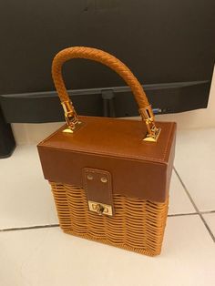 Artificial Rattan Bridesmaid Bag  Square Wrist Bag Straw Hamper Bag Rattan Handbags, Wrist Bag, Bridesmaid Bags, Grace To You, Craft Bags, Wear And Tear, Fashion Statement, Bags Handbags, Daily Wear