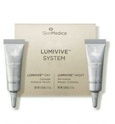 the skinmedica lumiive system is on display in front of a box