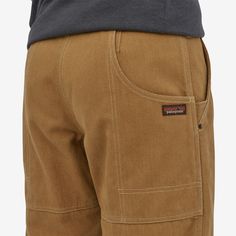 The durable foundation of our Workwear line, these heavy-duty, double-knee work pants are made from our innovative 12.9-oz Iron Forge Hemp™ canvas, which is 25% more abrasion resistant than conventional cotton duck canvas and needs no break-in. Inseam is 32"; also available in 30" and 34" inseams. Made in a Fair Trade Certified™ factory. - Coriander Brown Iron Forge, Double Knee Pants, Menswear Details, Pants Short, Patagonia Pants, Knee Pants, Mens Workwear, Duck Canvas, Workwear Fashion