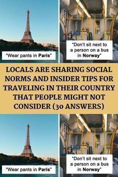 there are four pictures with the words locals and insider tips for traveling in their country that people might not consider 3 0 answers