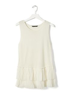 ||Tiered Ruffle Sleeveless Blouse | BR 2016|| Feminine Sleeveless Peplum Top For Day Out, Sleeveless Peplum Top With Ruffle Hem, Sleeveless Ruffle Hem Peplum Top For Day Out, Chic Sleeveless Dress With Layered Hem, Casual Sleeveless Peplum Top For Summer, Casual Sleeveless Peplum Top For Day Out, Chic Summer Peplum Top For Daywear, Sleeveless Casual Peplum Top For Summer, Chic Peplum Top For Summer Daywear