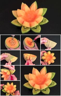 how to make a watermelon flower out of fruit