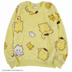 Pompompurin Pajama Fuzzy Set perfect for warmming up on winter.    Size M Pompompurin Cardigan, Pompompurin Clothing, Pompompurin Pajamas, Pompompurin Sweater, Pompompurin Shirt, Pompompurin Stuff, Sanrio Pom Pom Purin, Sanrio Clothes, Pom Pom Purin