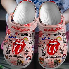 Comfortable Rolling Stones Clogs For Kids & Adults