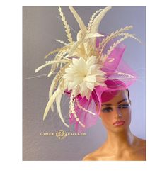 A Lovely, Feathered FRENZY!   Oversized fascinator with a flourish of dazzling feathers on waves of crinoline! This burst of vibrant colors is elegant and beautiful from all angles and will have all eyes on you on your special day. I CAN CREATE THIS in most any color. Please inquire, and we look forward to working with you!   Perfect for the bride, or for your next gala/special event.   Easy-to-wear headband fascinator makes a statement and can be worn to a myriad of events: Royal Ascot, Easter, Bridal, Derby-Wear, Del Mar Races, hat contests, church, galas, Kentucky Derby, Melbourne Cup, Breeder's Cup, high tea, weddings, cocktail parties, and more.  Some customizations available; please message with your requests to see if we can meet your needs. *FREE SHIPPING  For more STATEMENT JEWELR Crazy Kentucky Derby Hats, Art Hats, Cup Hat, Derby Attire, Headband Fascinator, Kentucky Derby Fascinator, Breeders Cup, Derby Fascinator, Melbourne Cup