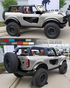 two pictures of the same vehicle in different stages