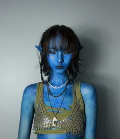 Avatar Inspired Makeup, Professional Eye Makeup, Avatar Halloween, Avatar Makeup, Basic Halloween Costumes, Avatar Cosplay, Avatar Art, Alien Halloween, Camilo Madrigal