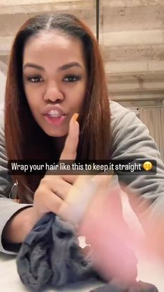 Wrap your hair like this to keep it straight 🤭 This is genius. Thanks to @tianathelawyer Follow Our Salon page @8thofnovemberhair… | Instagram How To Wrap Your Hair After A Silk Press, Wrapping Natural Hair, Wrap Hair With Stocking, Wrapping Natural Hair At Night, How To Wrap Natural Hair, Protective Hairstyles Relaxed Hair, Straight Hair Protective Styles, Hair Wrapping For Straight Hair, Wrapping Straight Hair At Night