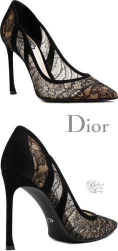 Black Lace Pumps, Dior Heels, Stile Blair Waldorf, Dr Shoes, Lace Pumps, Fashion Shoes Heels, Designer Shoe