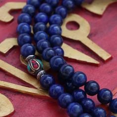 Genuine Lapis Lazuli Agate Bead Mala December & Libra - Etsy Sapphire Jewelry With 8mm Beads, Lapis Lazuli Round Beaded Necklaces, Lapis Lazuli Necklace With 8mm Beads, Lapis Lazuli Necklaces With 8mm Beads, Necklace With 8mm Round Lapis Lazuli Beads, Lapis Lazuli Beads With Natural Stones, Round Lapis Lazuli Beads With Natural Stones, Blue Round Beads Mala For Meditation, Adjustable Lapis Lazuli Beaded Necklace With 8mm Beads