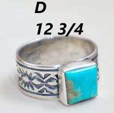 Sterling Silver Rings Turquoise Native American, Adjustable Engraved Turquoise Ring, Southwestern Style Engraved Turquoise Ring As Gift, Stamped Turquoise Rings For Gifts, Engraved Southwestern Style Turquoise Ring For Gift, Southwestern Stamped Turquoise Ring, Southwestern Style Stamped Turquoise Ring As Gift, Southwestern Stamped Turquoise Ring Gift, Western Style Stamped Turquoise Ring Gift