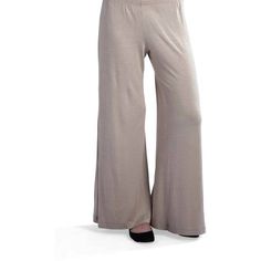 These stunning Palazzo pants from 24/7 Comfort Apparel feature an elastic waistband and soft construction for a comfortable and flattering fit for any body type. Available in a variety of show-stopping colors, the wide-leg design adds to the versatility of these stylish pants, making them an essential piece in every wardrobe. Color: Beige. Gender: female. Age Group: adult. Bell Bottom Yoga Pants, Flare Yoga Pants Outfit, White Yoga Pants, Yoga Pants Pattern, Summer Pants Outfits, Wardrobe Color, Pants Outfit Casual, Stylish Pants, Yoga Pants Outfit