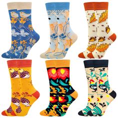 PRICES MAY VARY. Premium Cotton Socks: Made of 200-Needle High Grade Combed Cotton, Ensure Our Socks Soft, Comfortable, Stretchy and Breathable, Avoid Fading. Cool Women Socks: 85% Cotton+10% Polyester+5% Spandex, Breathable and Absorbent,Comfortable Skin Touch, Great Anti Odor. Multicolour Popular Long Socks,Such as Frower Pattern,be Different and Unique. Women Colorful Socks: One Size Fits Most Suitable for US Women Shoe Size 6-11. Machine Washable Socks, High End Stocking Tube, Anti Slipping. Multicolor Socks For Summer Gifts, Multicolor Socks As Summer Gift, Fun Multicolor Socks For Gifts, Trendy Yellow Socks For Gift, Comfortable Multicolor Socks For Gifts, Comfortable Multicolor Socks As Gift, Multicolor Casual Socks For Gift, Casual Multicolor Socks For Gifts, Fancy Socks