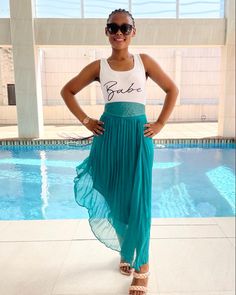 Pleated Maxi Skirt, Boho Patterns, Pleated Maxi, Every Single Day, Autumn Summer, Maxi Skirt, Turquoise