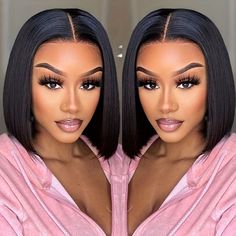 Pre Cut Lace Wear And Go Straight Glueless Wigs Human Hair Ready To Wear Density180 Preplucked Short Straight Human Hair Bob Wig Lace Front Wigs Straight, Glueless Wigs, Hair Bob, Wigs Human Hair, Short Bob Wigs, Bob Wig, Straight Human Hair, Lace Frontal Wig, Short Bob