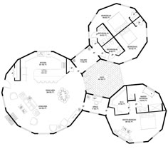 the floor plan for this round house