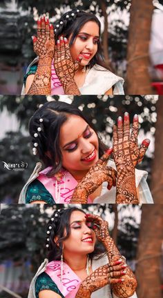 a woman with henna on her hands