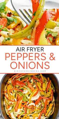 Experience the perfect side dish to impress with Air Fryer Peppers and Onions! This vegetable side dish recipe features bell peppers and a large yellow onion, ready in 20 minutes. Great with Italian sausage, fajitas, rice, or salad. Try it tonight for a tasty meal! Air Fryer Peppers And Onions, Sausage Fajitas, Air Fryer Peppers, Asparagus And Broccoli, Air Fryer Vegetable Recipes, Air Fryer Vegetable, Air Fryer Vegetables, Vegetable Side Dishes Healthy, Fried Peppers