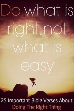 a person jumping up into the air with text that reads, do what is right not what is easy