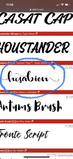 some type of font that looks like handwriting