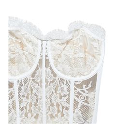 Alexander McQueen White Lace Corset Top | italist Alexander Mcqueen Corset, White Lace Corset Top, White Lace Corset, Lace Corset Top, Lace Corset, Lace Design, White Shop, Luxury Retail, Bridal Shoes