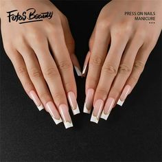 Click here to view more Fofosbeauty Press On Nails at lower price! Fofosbeauty--Press on nails 24 Pieces set 12 different sizes. Artificial nails design your own nails for weddings, parties, weekend dating, or special occasions. Acrylic nails art accessories design 24 pcs set full nail design fake nail tips with free nail glue sticker sheet and mini nail file. These tools can help you wear fake nails better, and the operation is easy and convenient for everyone. Clip-on nails have different size French Tip Gel Nails, Fake Nail Tips, Buff Nails, Fake Nails Long, Long Square Nails, Short Fake Nails, Coffin Press On Nails, Coffin Nails Long, Fake Nail