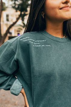 The Esther Sweatshirt // Spruce – Lion + The Lamb Servant Of God, Grocery Bags, Hoodie Outfit, 로고 디자인, Who Knows, Christian Clothing, Cute Shirts