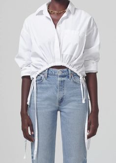 Dress Idea, Zara Girl, Pocket Shirt, White Shirts, Citizens Of Humanity, Premium Denim, Shirt Collar, Classic Shirt, White Shirt