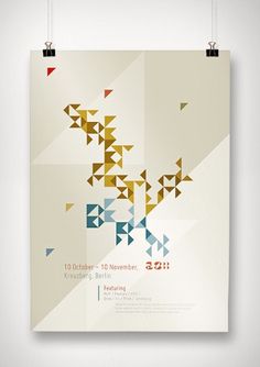 a poster with geometric shapes on it