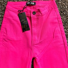 High Waisted Flare Party Pants! Never Worn. Super Stretchy. Size Small/Long. Party Stretch Wide Leg Jeans, Party Wide Leg Stretch Jeans, Stretch Wide Leg Jeans For Party, Pink High Rise Summer Pants, High Rise Pink Summer Pants, Pink High-rise Pants For Summer, Trendy High Rise Bottoms For Party, High Rise Pink Pants For Summer, Trendy High-rise Party Bottoms