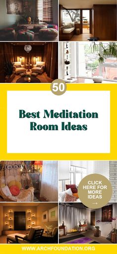 the top 50 best meditation room ideas for your home or office in this postcard