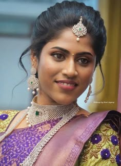 Front Hairstyle For Engagement Bride, Messy Braid Hairstyle For Engagement, Front Hairdo Wedding Hairstyles, Engagement Front Hairstyles Indian, Bridal Hairstyles Front View Indian, Seemantham Hairstyle For Short Hair, South Indian Bride Hairstyle Front Side, Bride Front Hairstyles South Indian Wedding