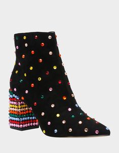 Shoe Business, Popular Handbags, Betsey Johnson Shoes, Lion Guard, Rhinestone Heels, Black Ankle Booties, Neon Nails, Fabulous Shoes, Shoes Booties