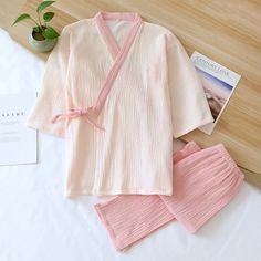 Wrap yourself in comfort with our Women's Short Sleeve Cotton Crepe 3-Piece Pajama Set! 🌙✨ Perfect for cozy nights in or lazy mornings, this set offers ultimate comfort and style. Treat your mom to the gift of relaxation and luxury this Mother's Day with this delightful pajama set! #CottonCrepePajamaSet #ShortSleevePajamas #OriginalPajamas #CozyComfort #EverydayEssentials #MothersDayGift #GiftsForHer #TreatYourMom Lounging Outfit, Cotton Nightwear, Kimono Pajamas, Comfy Sets, Casual Evening, Cotton Kimono, Kimono Style, Japanese Kimono, Kimono Fashion