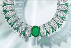 Paris Necklace, Ruby And Diamond Necklace, Bulgari Jewelry, Jewelry Design Drawing, Emerald Bead, Emerald Necklace